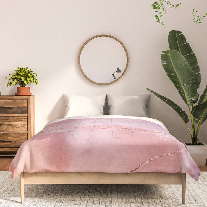 Blush and Purple Sky with Rose gold flashes Comforter Gallery Image 3