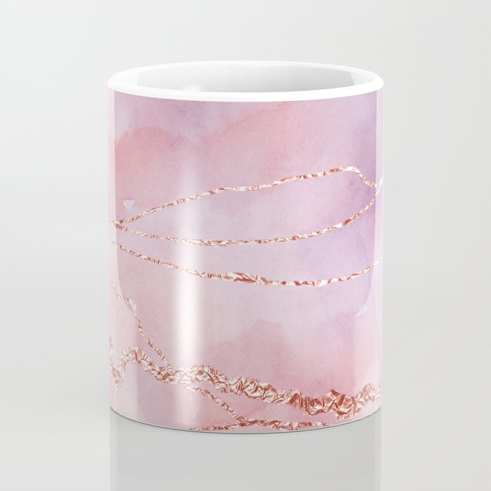 Blush and Purple Sky with Rose gold flashes Coffee Mug Gallery Image 4