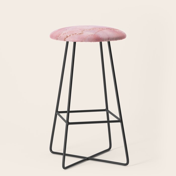 Blush and Purple Sky with Rose gold flashes Stool Gallery Image 1