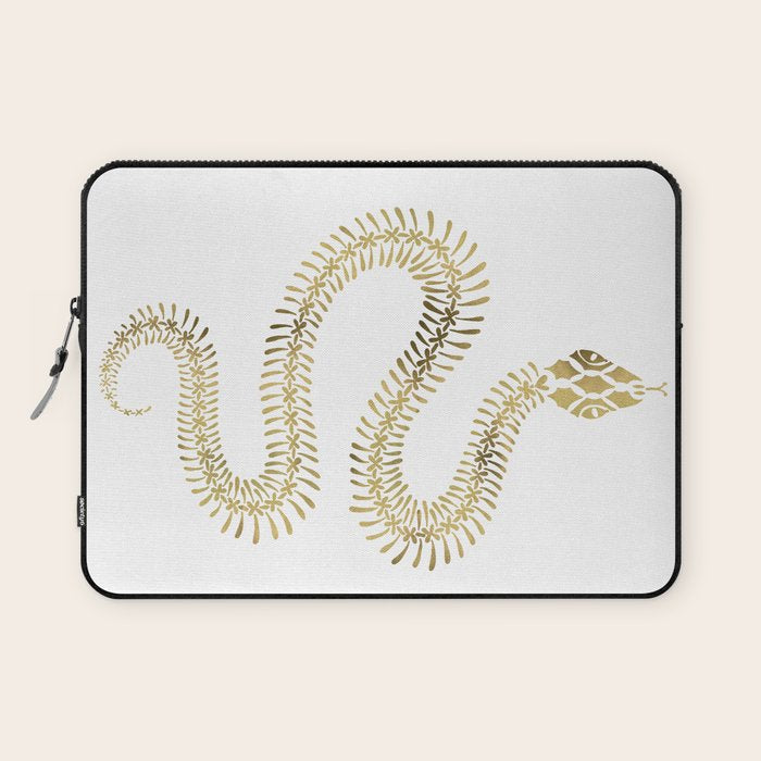 Snake Skeleton - Gold Laptop Sleeve Gallery Image 1