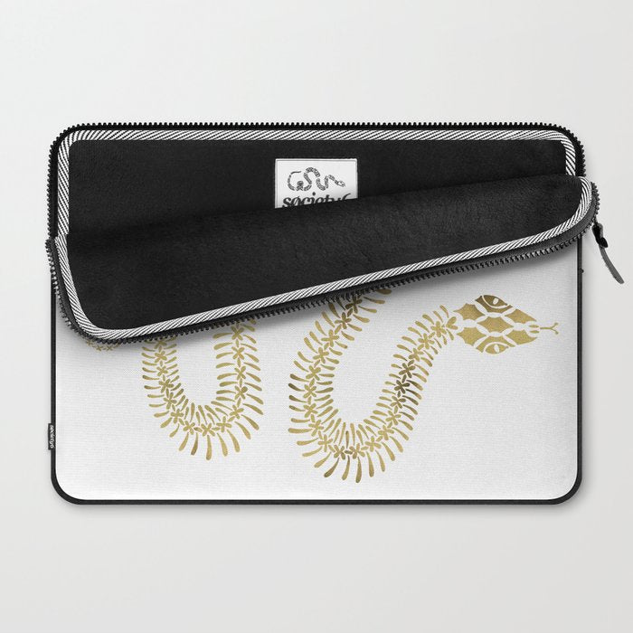Snake Skeleton - Gold Laptop Sleeve Gallery Image 2