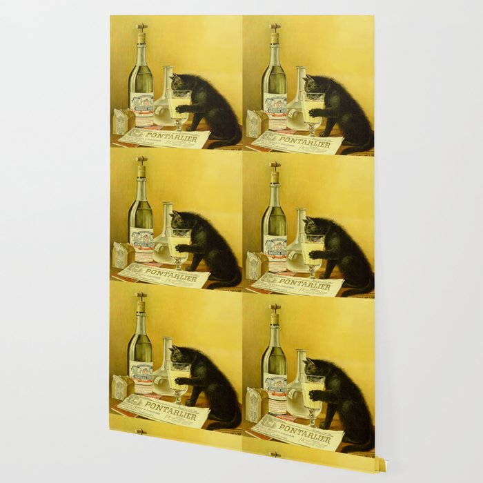 Cat, Absinthe, Vintage Beverage Poster Wallpaper Gallery Image 2