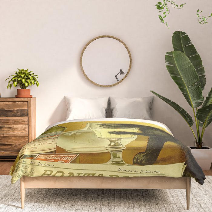 Cat, Absinthe, Vintage Beverage Poster Comforter Gallery Image 3