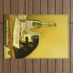 Cat, Absinthe, Vintage Beverage Poster Outdoor Rug Gallery Image 1