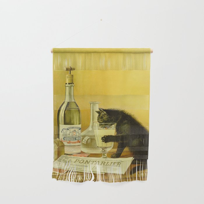 Cat, Absinthe, Vintage Beverage Poster Wall Hanging Gallery Image 1