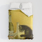 Cat, Absinthe, Vintage Beverage Poster Comforter Gallery Image 6