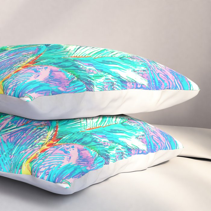 Colorful Palm Garden Pillow Sham Gallery Image 3
