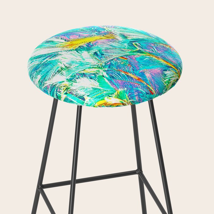 Colorful Palm Garden Stool Gallery Image 2