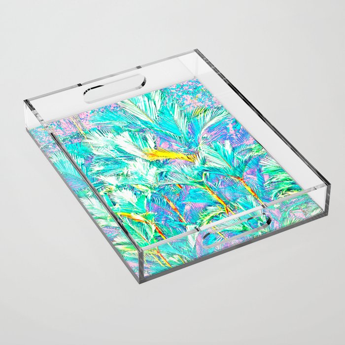 Colorful Palm Garden Acrylic Tray Gallery Image 1