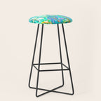 Colorful Palm Garden Stool Gallery Image 1