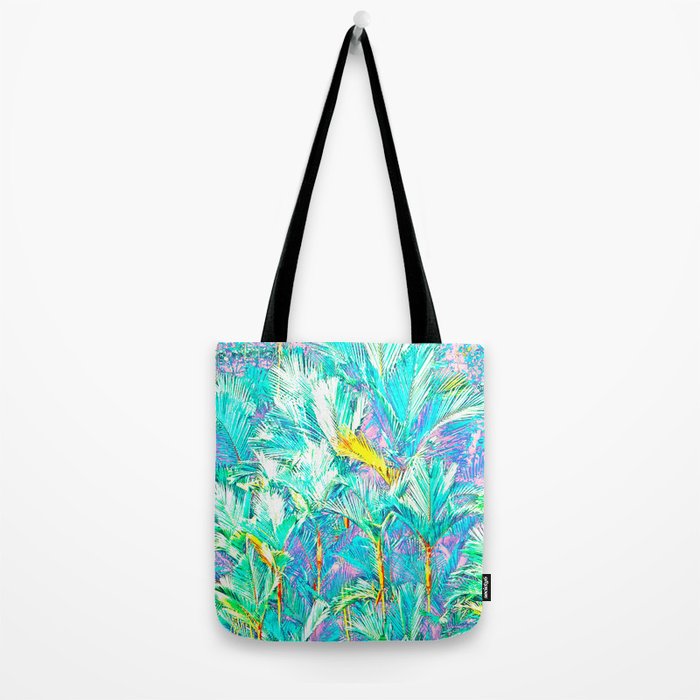 Colorful Palm Garden Tote Bag Gallery Image 2