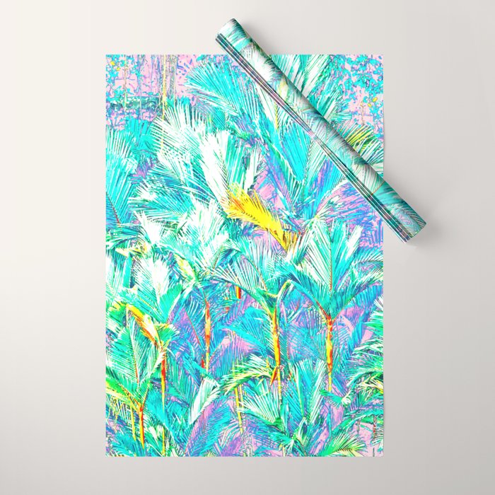 Colorful Palm Garden Wrapping Paper Gallery Image 1