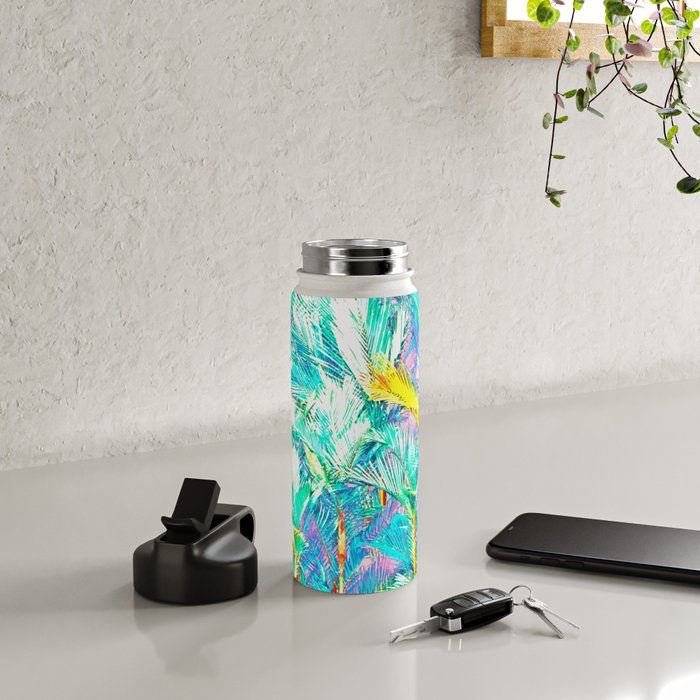 Colorful Palm Garden Water Bottle Gallery Image 4