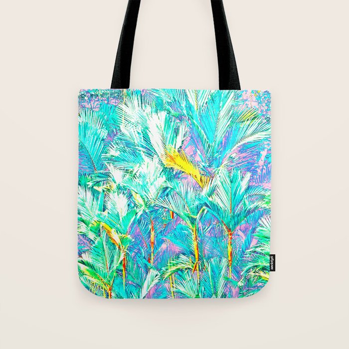 Colorful Palm Garden Tote Bag Gallery Image 1