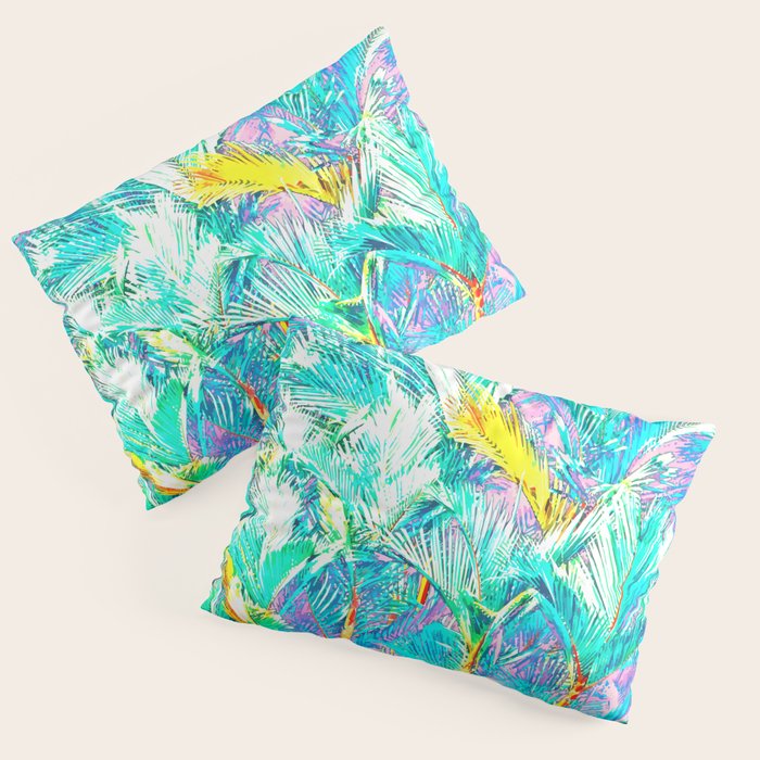 Colorful Palm Garden Pillow Sham Gallery Image 3