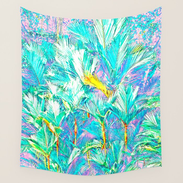 Colorful Palm Garden Wall Tapestry Gallery Image 1