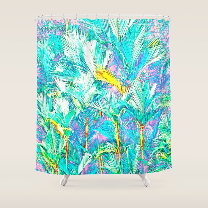 Colorful Palm Garden Shower Curtain Gallery Image 1