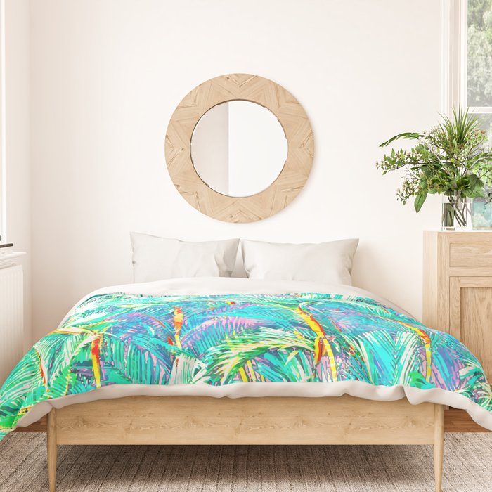 Colorful Palm Garden Duvet Cover Gallery Image 3