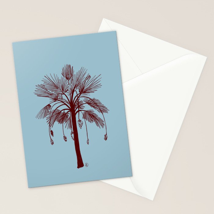 CALM BLUE PALM TREE Stationery Card Gallery Image 2
