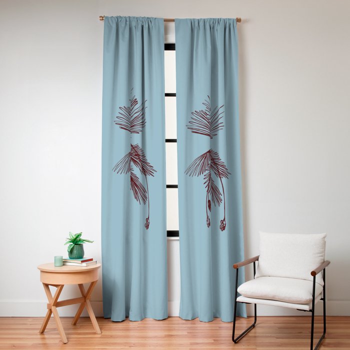 CALM BLUE PALM TREE Window Curtain Gallery Image 8