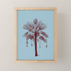 CALM BLUE PALM TREE Mini Art Print Gallery Image 1