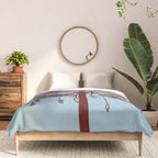 CALM BLUE PALM TREE Comforter Gallery Image 3