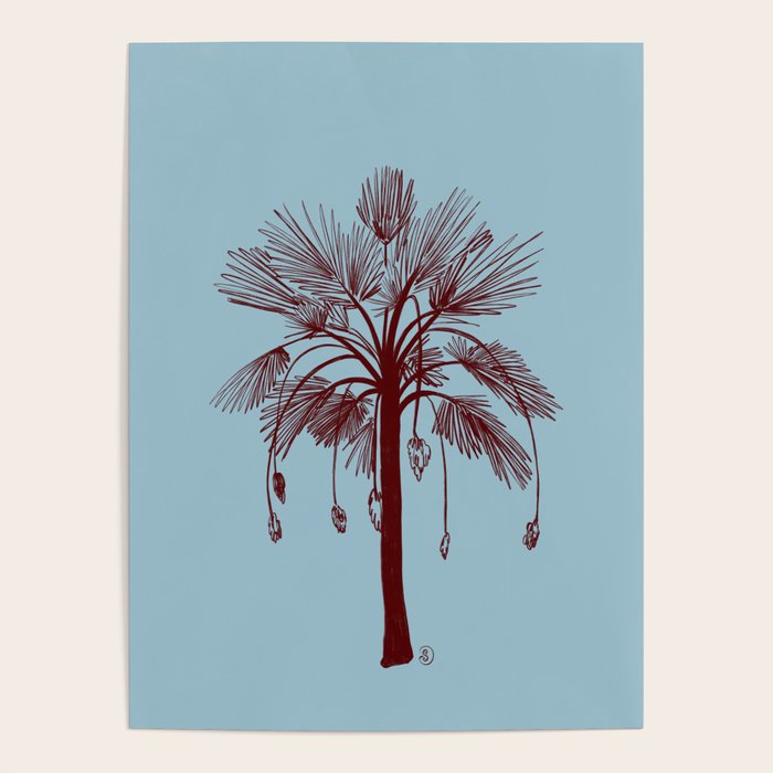 CALM BLUE PALM TREE Poster Gallery Image 4