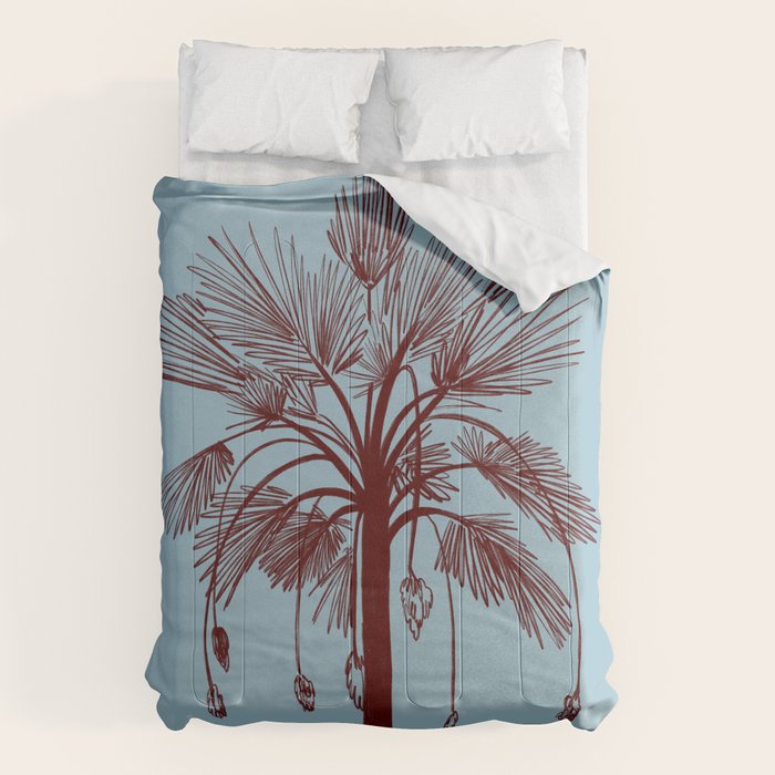 CALM BLUE PALM TREE Comforter Gallery Image 6