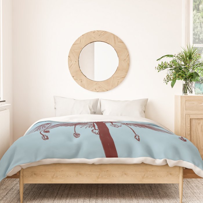 CALM BLUE PALM TREE Duvet Cover Gallery Image 3