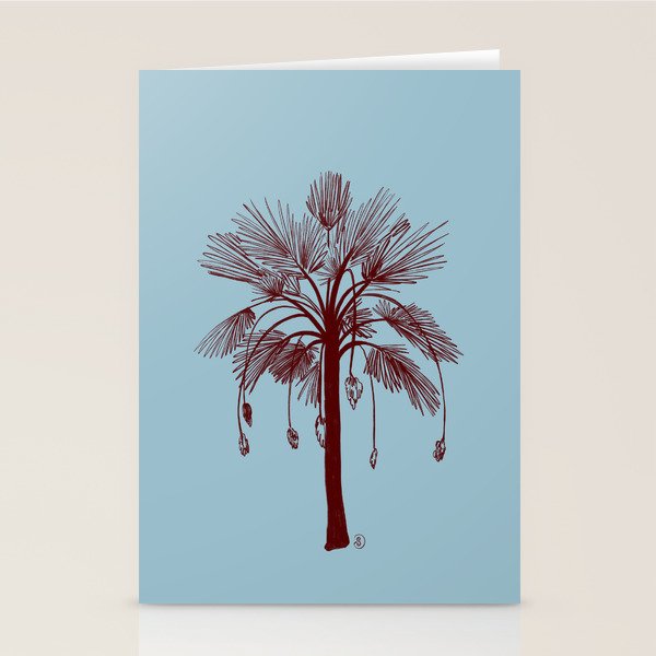 CALM BLUE PALM TREE Stationery Card Gallery Image 2