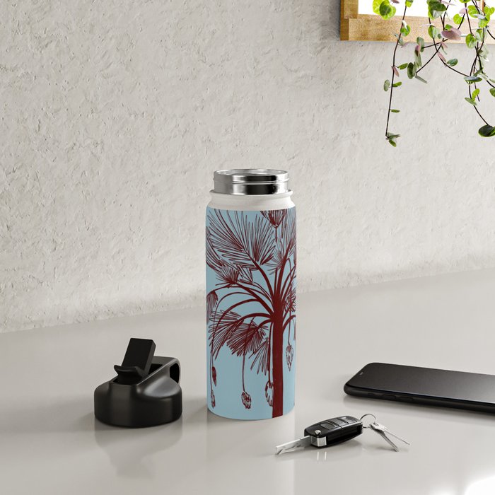 CALM BLUE PALM TREE Water Bottle Gallery Image 4