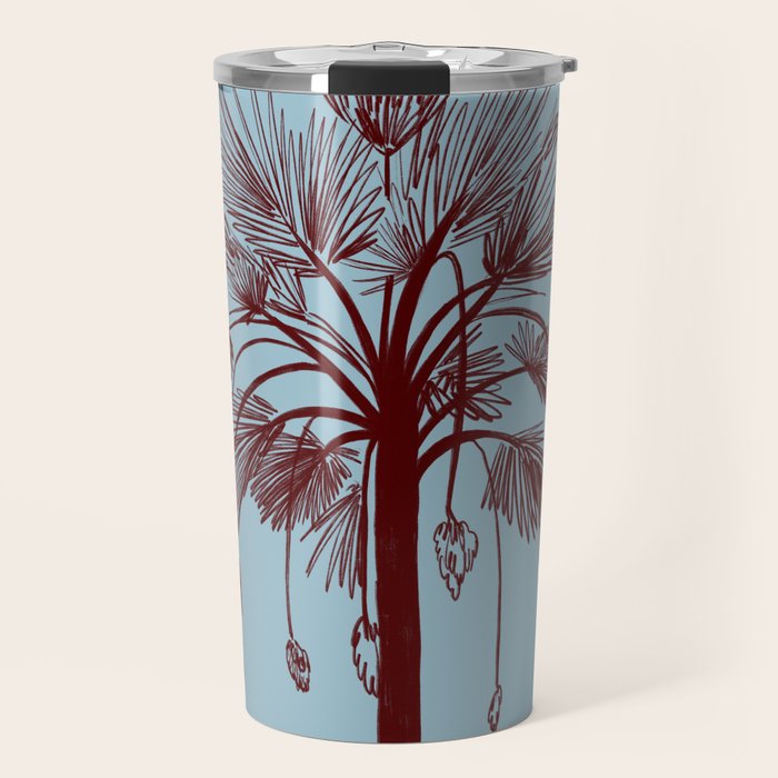 CALM BLUE PALM TREE Travel Mug Gallery Image 1