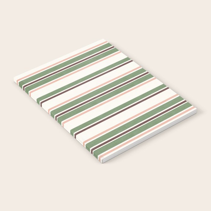 Daybed Stripe Ivory Green Multi Notebook Gallery Image 2