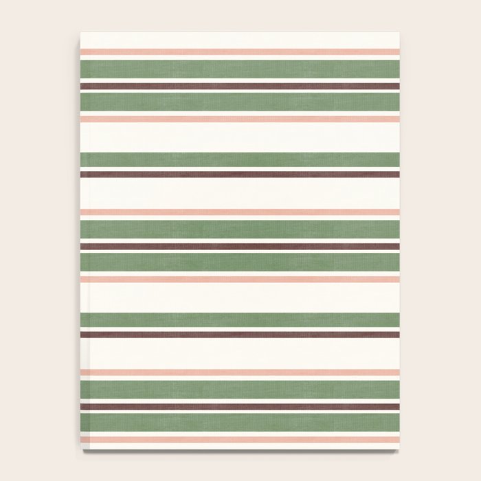 Daybed Stripe Ivory Green Multi Notebook Gallery Image 4