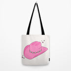 Cowboy Hat Print Pink Preppy Decor Aesthetic Tote Bag Gallery Image 2
