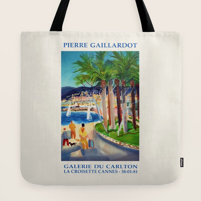 Pierre Gaillardot Vintage Exhibition Poster at Cannes, 1970s Tote Bag Gallery Image 2