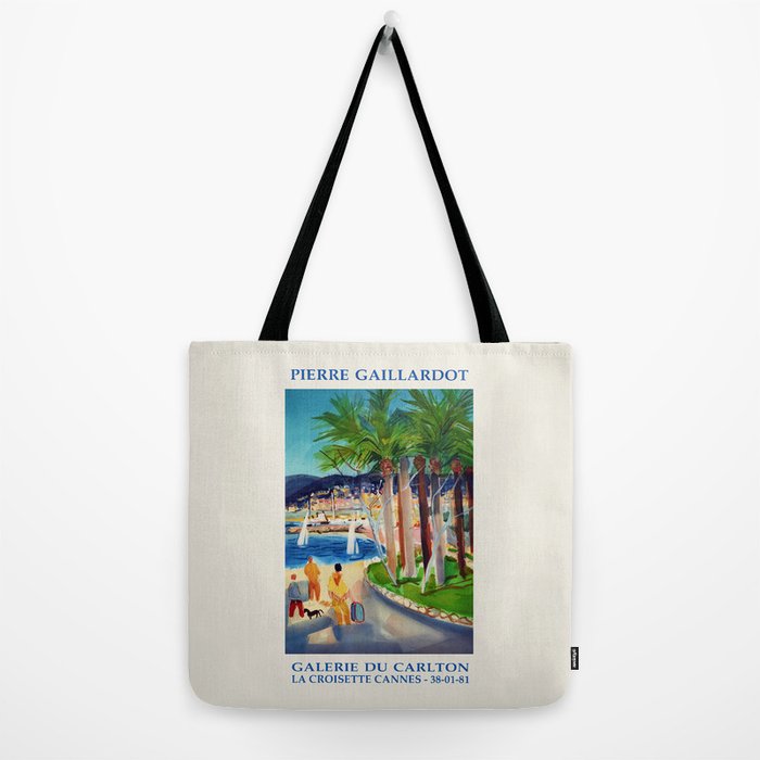 Pierre Gaillardot Vintage Exhibition Poster at Cannes, 1970s Tote Bag Gallery Image 2