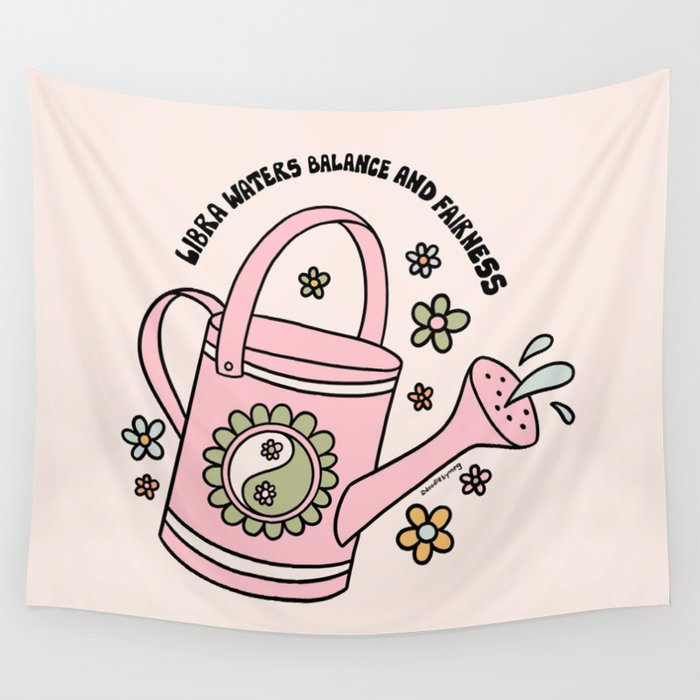 Libra Watering Can Wall Tapestry Gallery Image 4