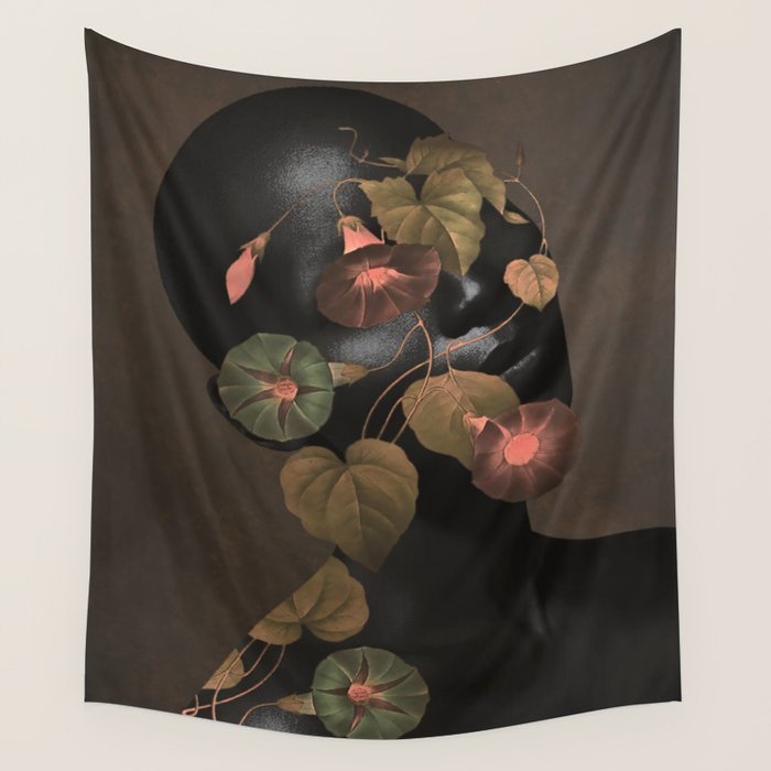 Floral Portrait 3 Wall Tapestry Gallery Image 4