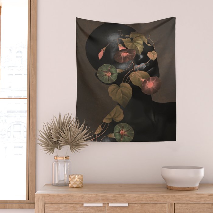 Floral Portrait 3 Wall Tapestry Gallery Image 2