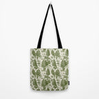 Bigfoot / Sasquatch Toile de Jouy in Forest Green Tote Bag Gallery Image 2