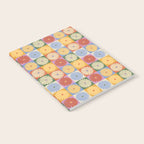 Retro Flowers Check Pattern XXIX Notebook Gallery Image 2