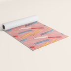 Colorful Ski Illustration and Pattern no 2 Yoga Mat Gallery Image 2