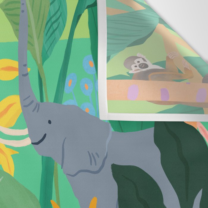 Playful Jungle Wall Tapestry Gallery Image 3