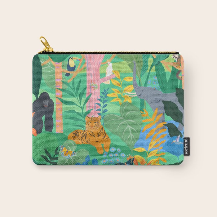 Playful Jungle Carry All Pouch Gallery Image 1