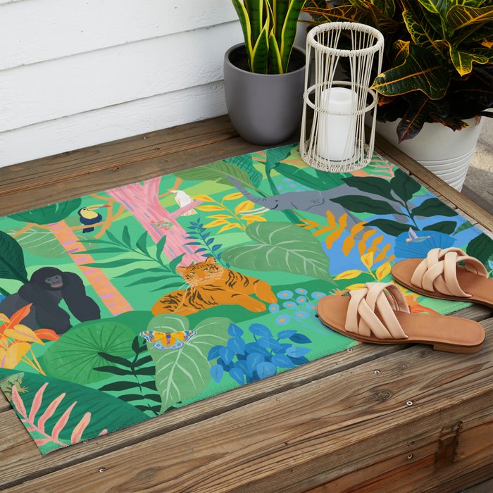 Playful Jungle Outdoor Rug Gallery Image 2