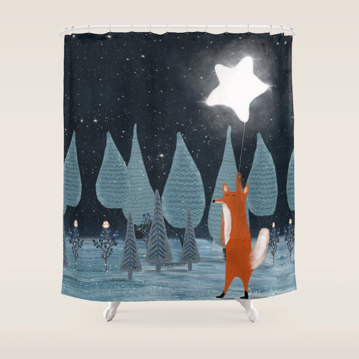 the star balloon Shower Curtain Gallery Image 1