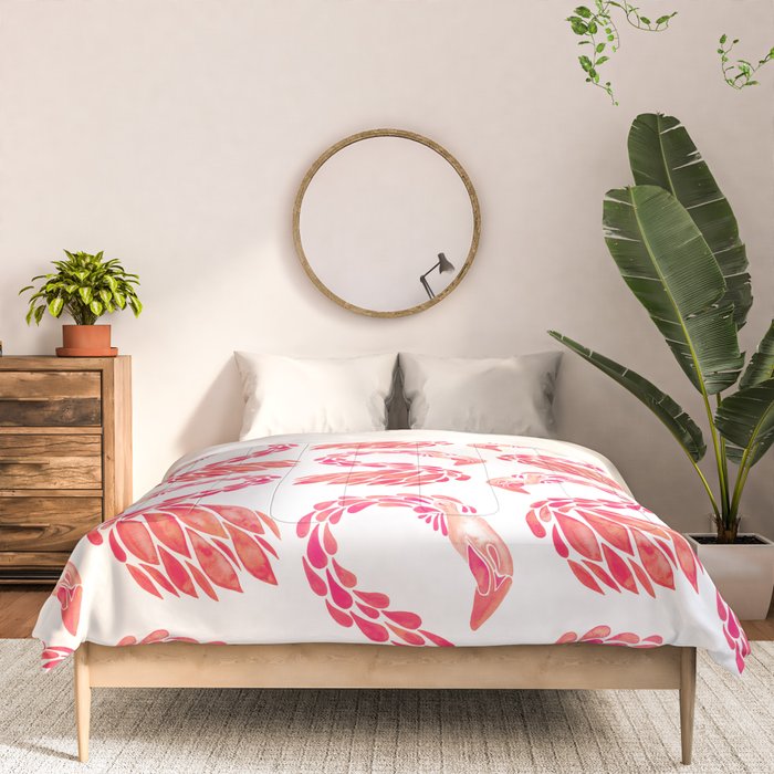 Miami Flamingo - Pink OmbrÃ© Comforter Gallery Image 3
