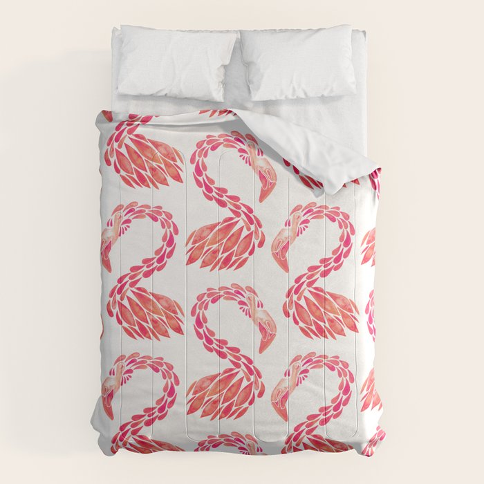 Miami Flamingo - Pink OmbrÃ© Comforter Gallery Image 1
