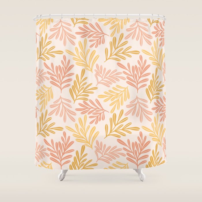 Warm Leaf Harmony Shower Curtain Gallery Image 1